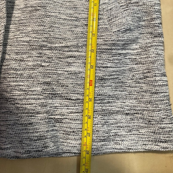 Eileen Fisher Ecru Tweed Round Neck Long Jacket 3/4 Sleeve Sz Large Minimalist - Picture 4 of 10